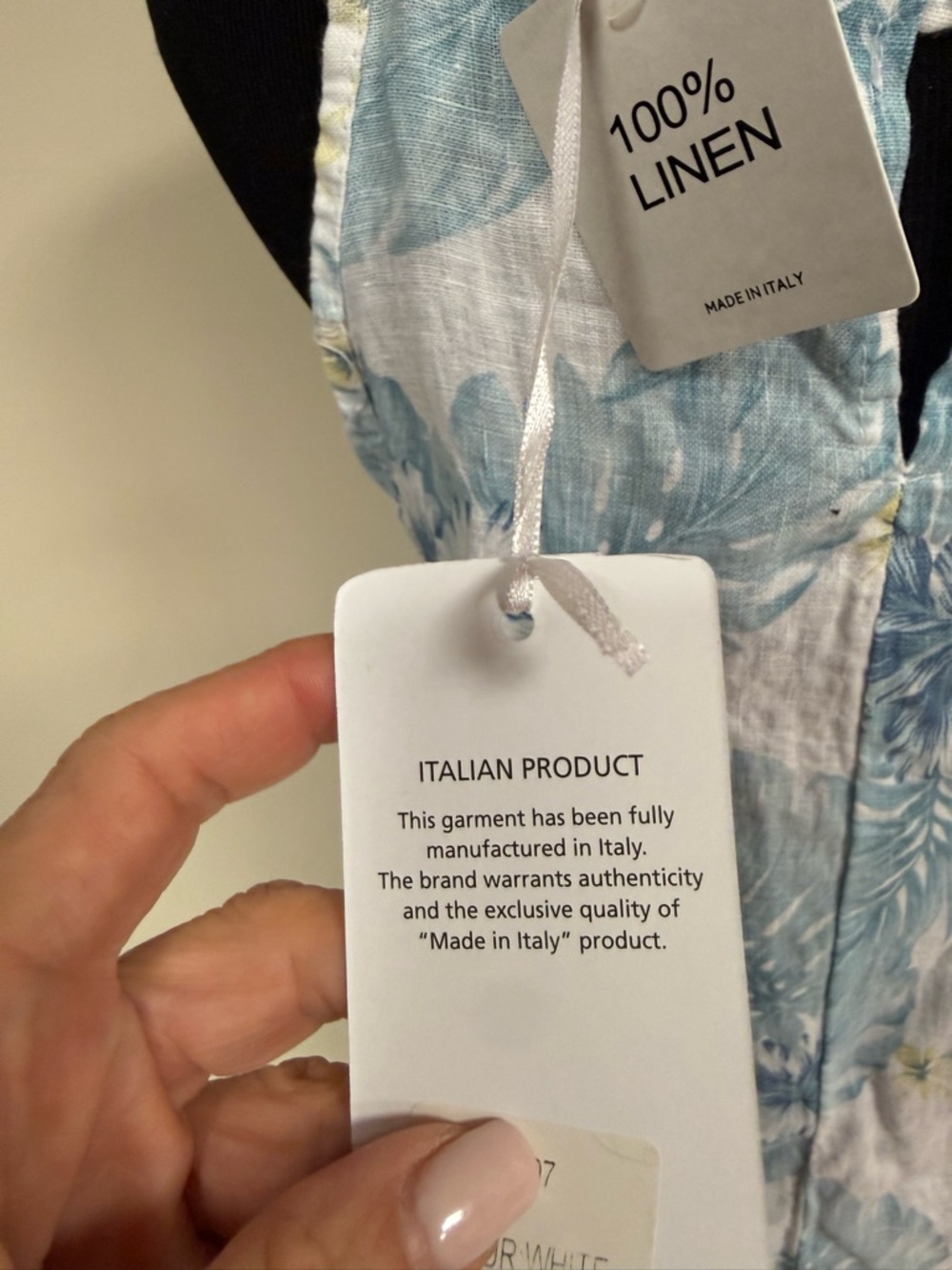 LUNGO L’Arno 100 % linen Light Blue Floral Midi Slip Dress - NEW WITH TAGS ITALY - Picture 7 of 9